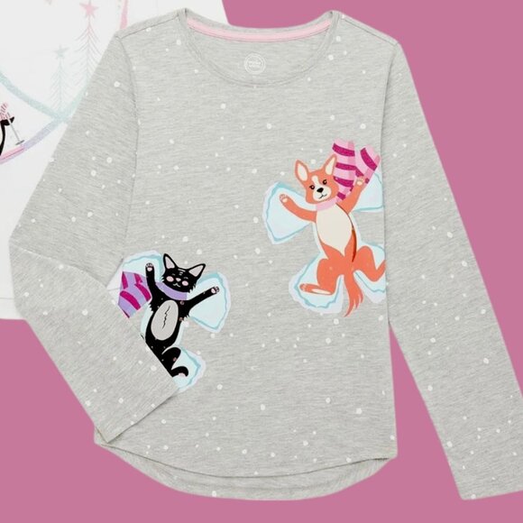 Wonder Nation Girls Long Sleeve Graphic T-Shirts,Pack of 2,Sizes 10/12Y & 14/16Y - Picture 3 of 3